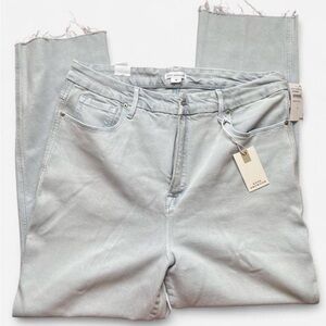 NWT Good American Straight Leg High-Rise Jeans Light Wash